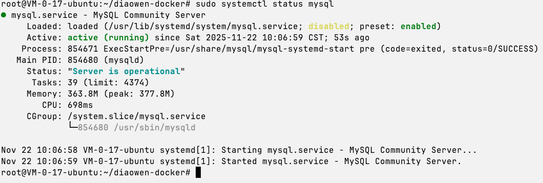 Mysql status